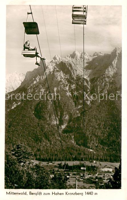 Sessellift Chairlift Telesiege Mittenwald Berglift zum Hohen Kranzberg