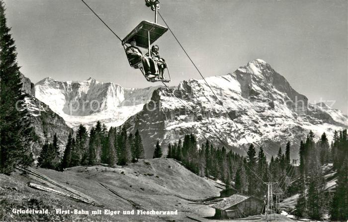 Sessellift Chairlift Telesiege Grindelwald First Bahn Eiger Flescherwand
