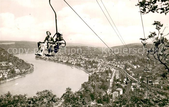 Sessellift Chairlift Telesiege Boppard am Rhein Bergrestourant Boppard
