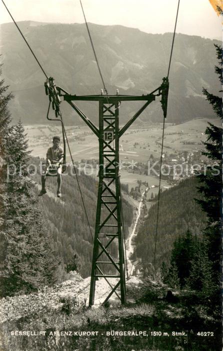 Sessellift Chairlift Telesiege Aflenz Kurort Buergeralpe