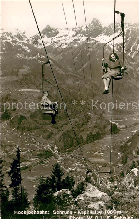 Sessellift Chairlift Telesiege Hochjochbahn Schruns Kapeitalpe