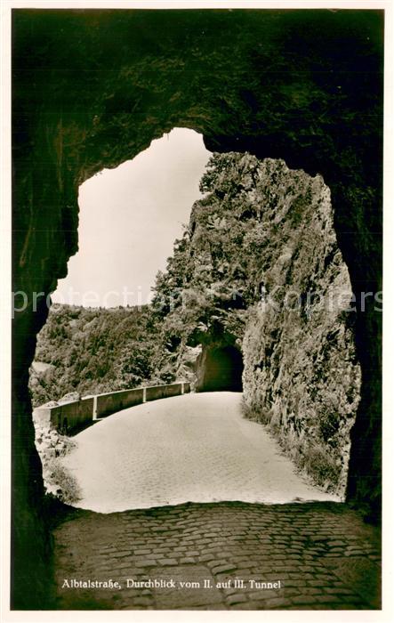 Albbruck St. Blasien Albtalstrasse Durchblick vom II auf III Tunnel