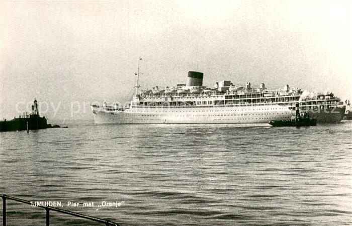 Dampfer Oceanliner 1JMUIDEN Pier met Oranje