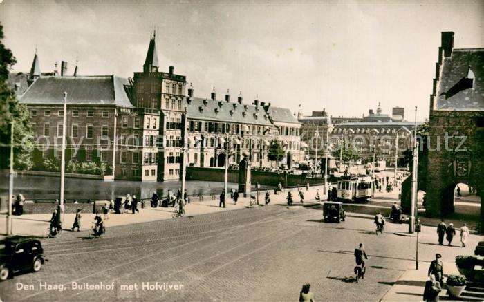 Strassenbahn Den Haag Buitenhof met Holvijver