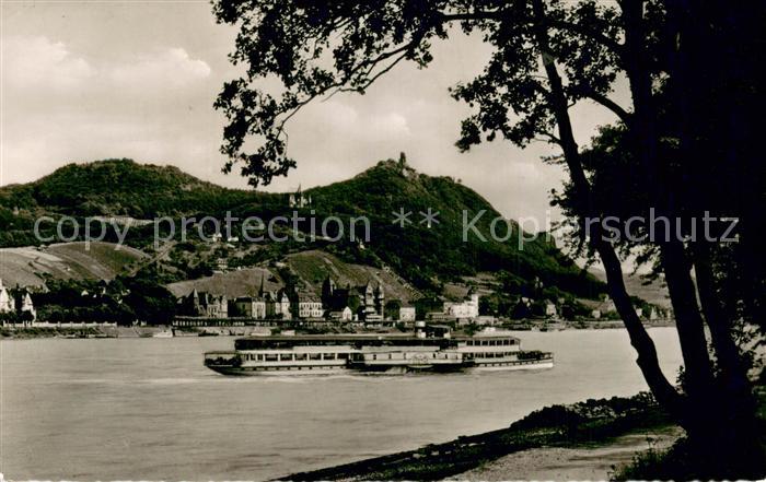 Dampfer Seitenrad Koenigswinter am Rhein Drachenfels