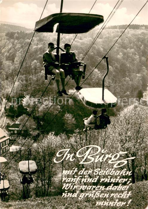 Sessellift Chairlift Telesiege Burg a.d.Wupper Auffahrt zum Schloss