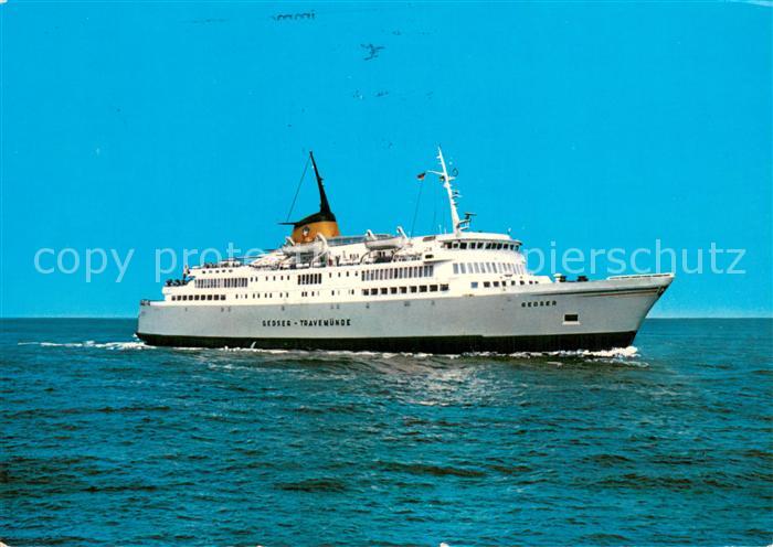 Dampfer Oceanliner Ostseeheilbad TRAVEMueNDE M.F. GEDSER