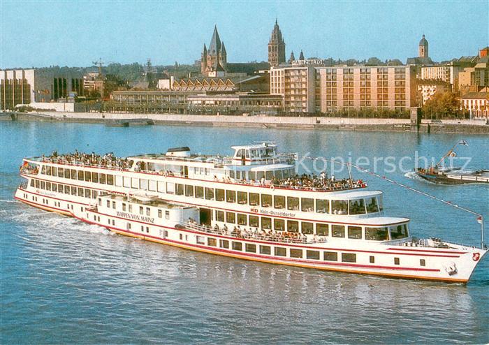 Dampfer Binnenschifffahrt KD Koeln Duesseldorf WAPPWEN VON MAINZ