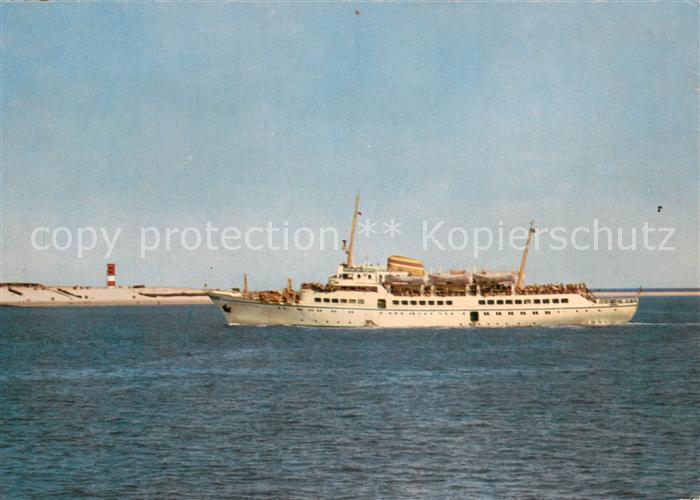 Dampfer Oceanliner Wappen von Hamburg vor Helgoland