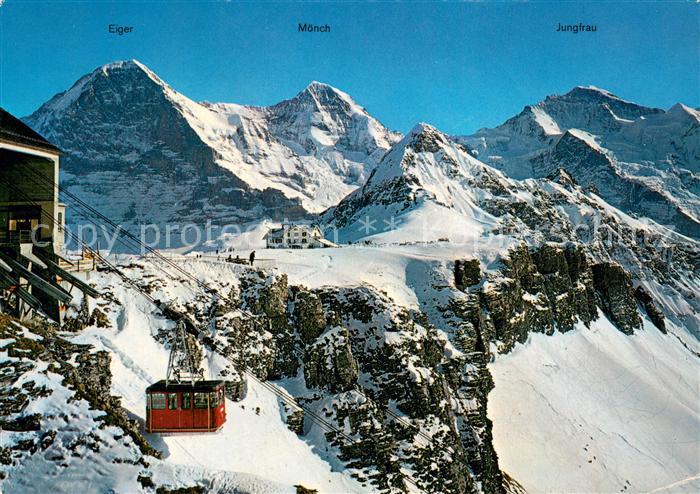 Seilbahn Cable-Car Telepherique Maennlichen Eiger Moench Jungfrau