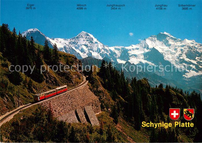 Zahnradbahn Schweiz Schynige Platte Bahn Eiger Moench Jungfrau