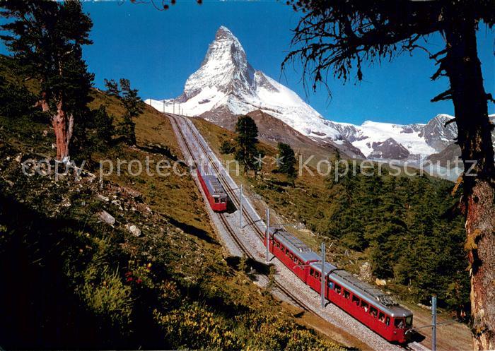 Zahnradbahn Gornergratbahn bei Riffelalp ob Zermatt