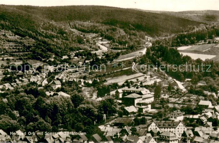 Bad Orb Fliegeraufnahme mit Spessart Sanatorium