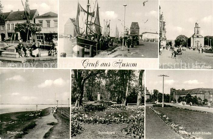 Husum  Nordfriesland Tine Hafen Gross Strasse Steindeich Schlosspark Herzog Adol
