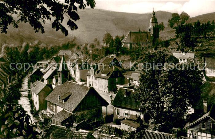 Wildemann Harz Goslar Niedersachsen Blick vom Zickzackweg