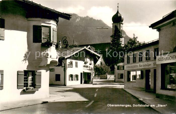 OBERAMMERGAU Bayern Dorfstrasse am Stern