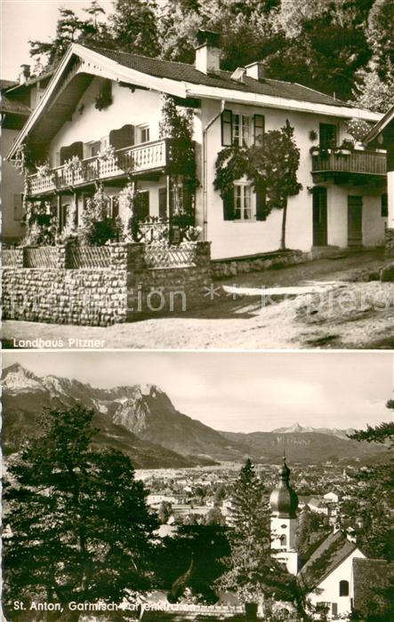 GARMISCH-PARTENKIRCHEN Bayern Landhaus Pitzner St Anton Kirche
