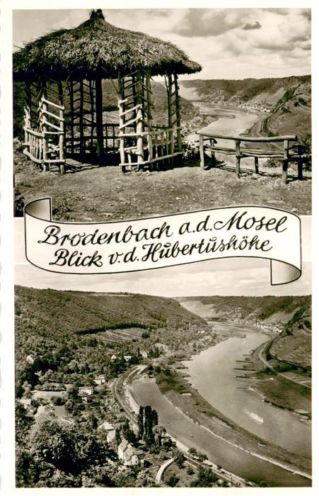 Brodenbach Panorama Blick von der Hubertushoehe ins Moseltal