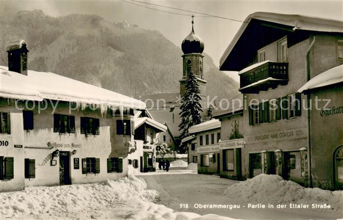 OBERAMMERGAU Bayern Partie an der Ettaler Strasse Kirche Alpen