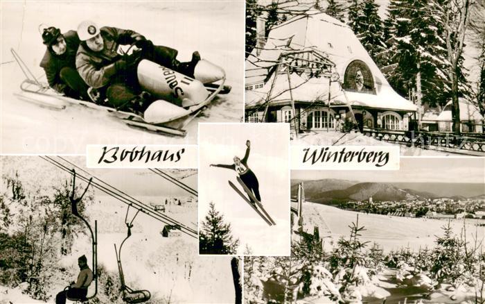 Winterberg Hochsauerland Bobhaus Gaststaette Pension Wintersport Bobfahren Skisp