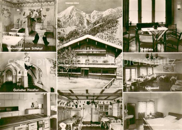 Ettenhausen Schleching Alpenhotel und Pension Edelweiss Weinstueberl zum Stiftsh