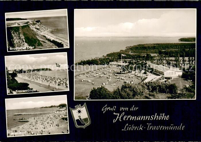 Travemuende Ostseebad Brodtener Ufer Niendorf Fliegeraufnahme