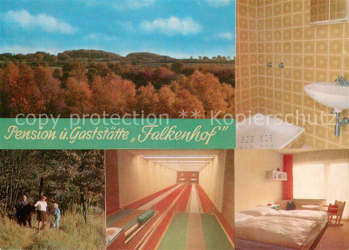 Brux Westensee Pension und Gaststaette Falkenhof Kegelbahn Zimmer