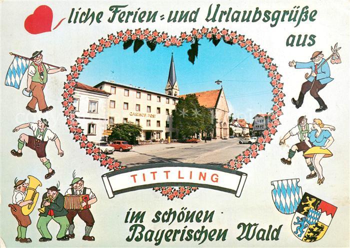 Tittling Gasthof Post mit Kirche