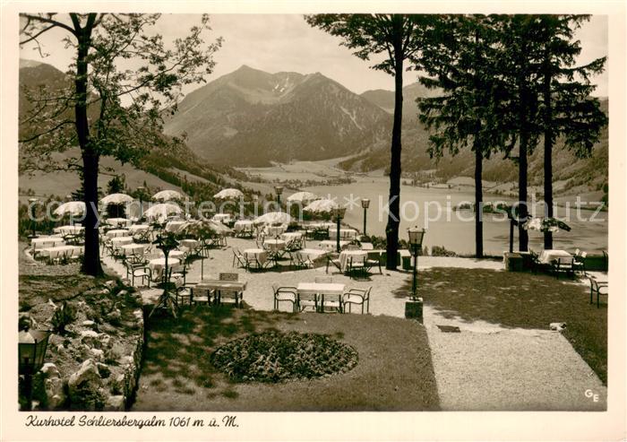 Schliersee Kurhotel Schliersbergalm Terrasse Brecherspitze