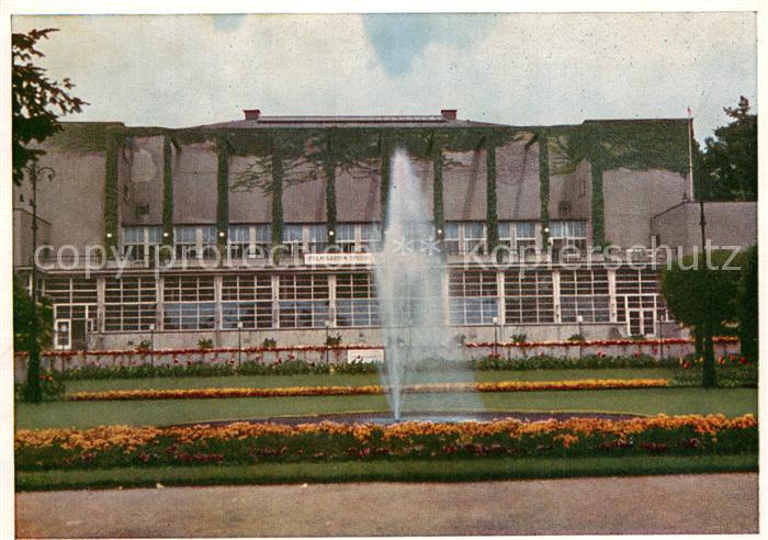 Frankfurt Main Palmengarten Frankfurt Gesellschaftshaus mit Blumenparterre