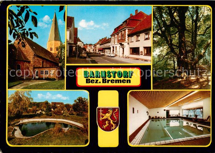 Barnstorf Diepholz Kirche Bruecke Strassenpartie Alter Baum Hallenbad