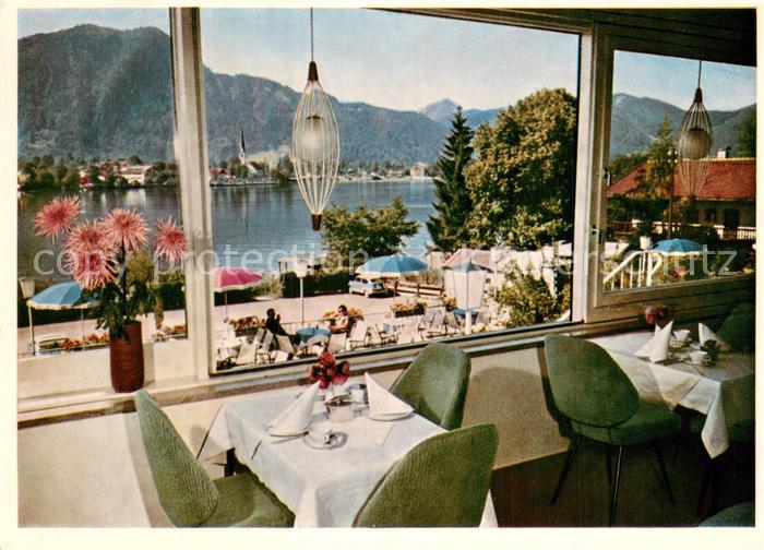 Tegernsee Bayern Der Eybhof mit Blick auf den Tegernsee