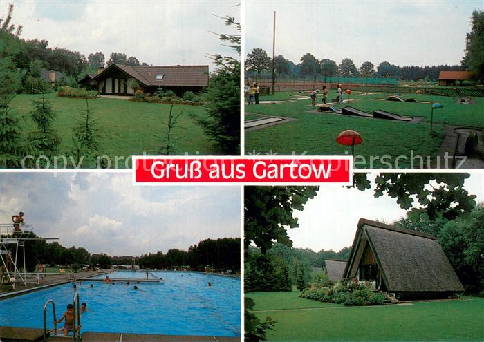 Gartow Elbe Gaststaette Minigolfanlage Freibad Bungalows