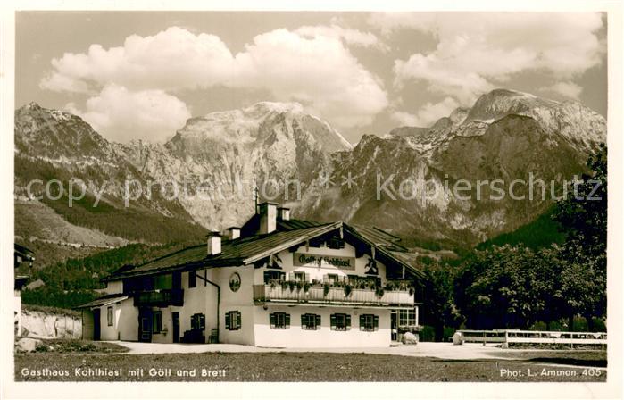 BERCHTESGADEN Bayern Gasthaus Kohlhiasl mit Goell und Brett