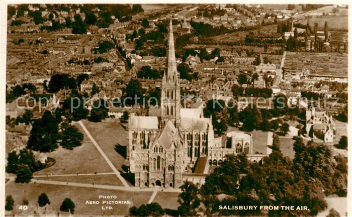 Salisbury  Wiltshire UK from the Air
