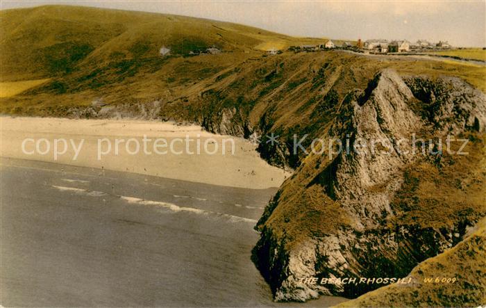 Rhossili Bay Swansea  Wales UK The Beach Air view