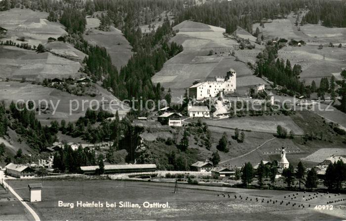 Sillian Tirol Burg Heimfels Fliegeraufnahme