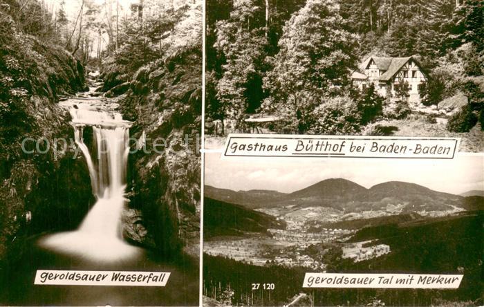 BADEN-BADEN BW Geroldsauer Wasserfall Gasthaus Buetthof Geroldsauer Tal mit Mer