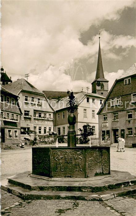 Bischofsheim Rhoen Marktplatz Brunnen