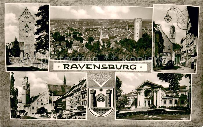 Ravensburg Wuerttemberg Stadttor Panorama Ortspartien