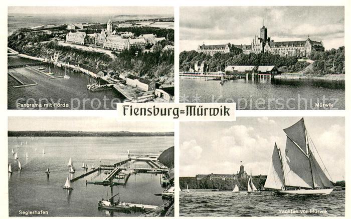 Muerwik Panorama Marineschule Seglerhafen Yachten vor Muerwik