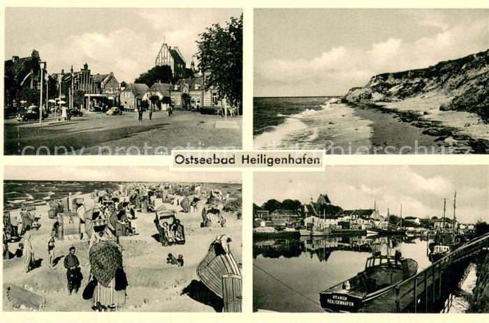 Heiligenhafen Ostseebad Ortspartie Steilkueste Strand Hafen