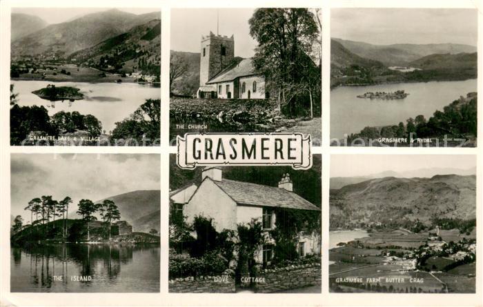 Grasmere Lake and Village The Church Rydal The Island Cottage Grasmere Farm Butt