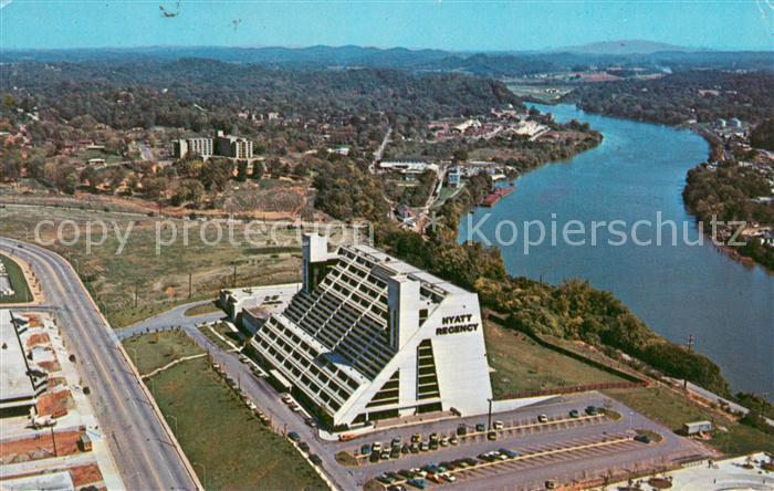 Knoxville Tennessee Hyatt Regency Tennessee River Air view