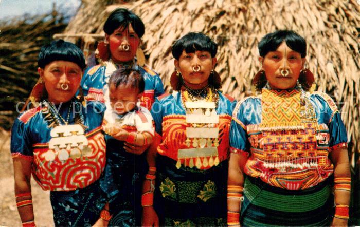 San Blas Panama Indian women from the picturesque island