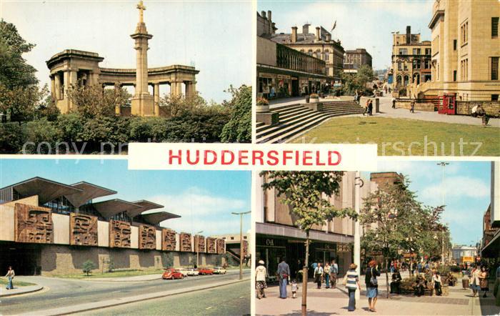 Huddersfield UK The Cenotaph Market Murals Princess Alexandra Walk Pedestrian Pr