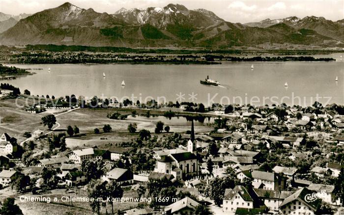 Chieming Chiemsee mit Kampenwand
