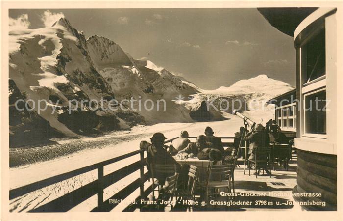 Grossglockner Hochalpenstrasse Suedrampe Blick von der Franz Josef Hoehe