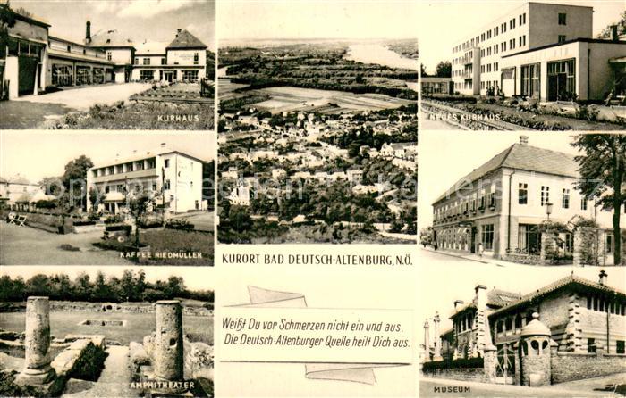 Bad Deutsch-Altenburg Kurhaus Kaffee Riedmueller Amphitheater Panorama Neues Kur