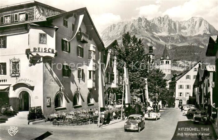 Kitzbuehel Tirol Ortspartie mit Wildem Kaiser